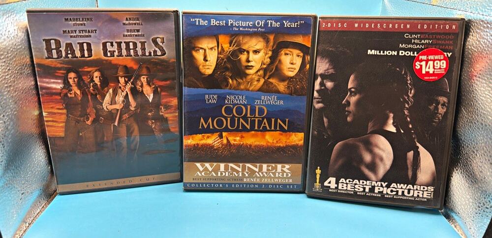 DVD Lot 3: Bad Girls, Cold Mountain & Million Dollar Baby 2-Disc Widescreen